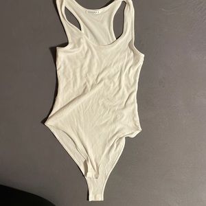 White rubbed bodysuit